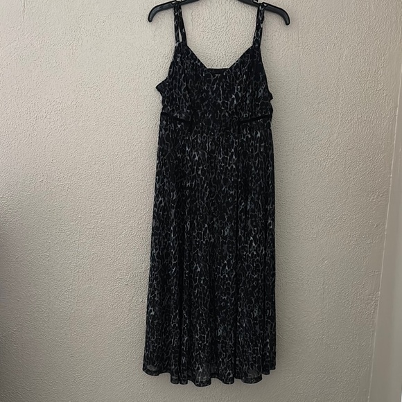 Women’s Torrid Midi Leopard Skater Dress, Black/Gray, Size 0/Large Torrid 3X - Picture 1 of 9
